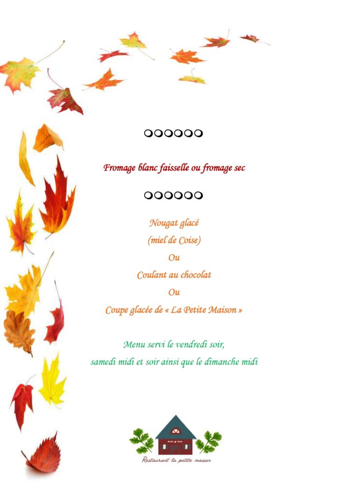 menu à 33 week end page 0002